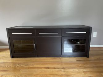 Dark Brown Media Console TV Stand 71x16x26