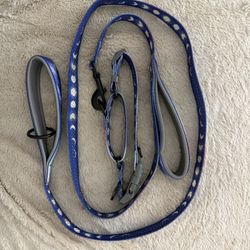 Leash Boss Reflective Martingale Collar & Two Handle Leash - Space Design