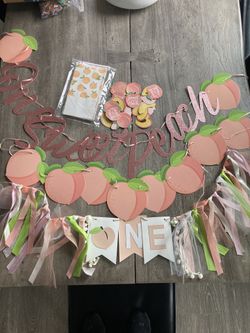1st Birthday; Peach Decor