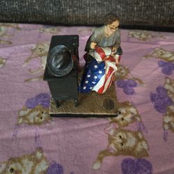 Norman Rockwell Mending The Flag Statue 