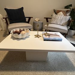 Chairs, Coffee Table, Various Decor