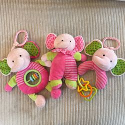 Pink Elephant Stroller Toys