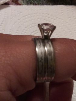 Size 8 heart beat stainless steal ring