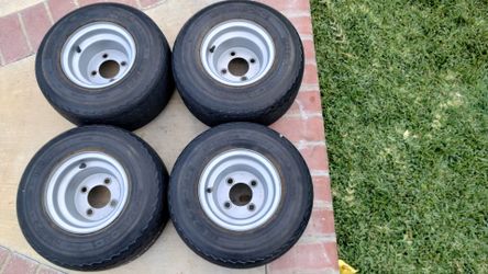 Golf car wheel and tires