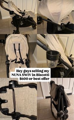 NUNA   Biscotti Brown Compact Foldable Baby Stroller Nuna  Biscotti Foldable Baby Stroller