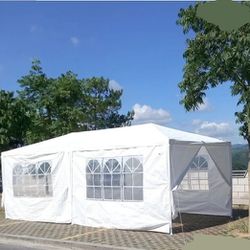 10'x 20' White Gazebo Wedding Tent Canopy  White-Carpa