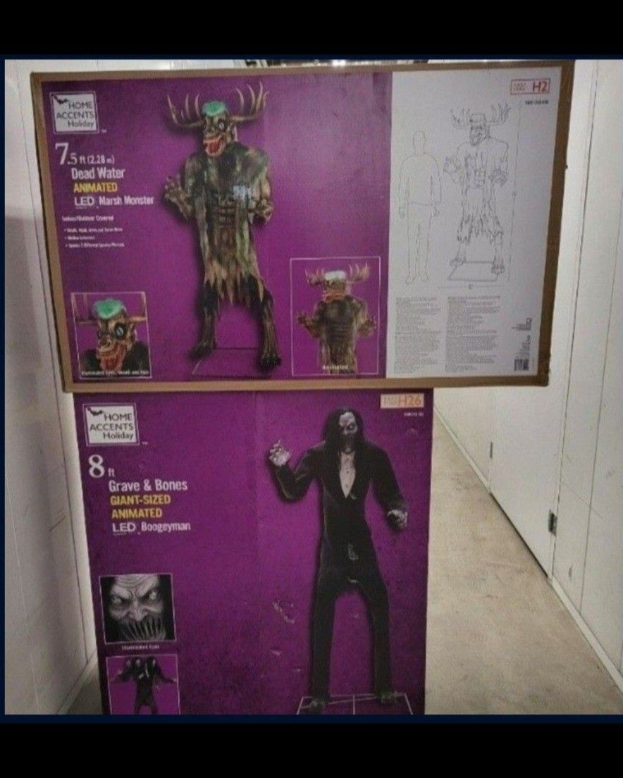 Halloween Props Boogie Man 200$ Each Marsh Monster 300$ Each Brand New In Box