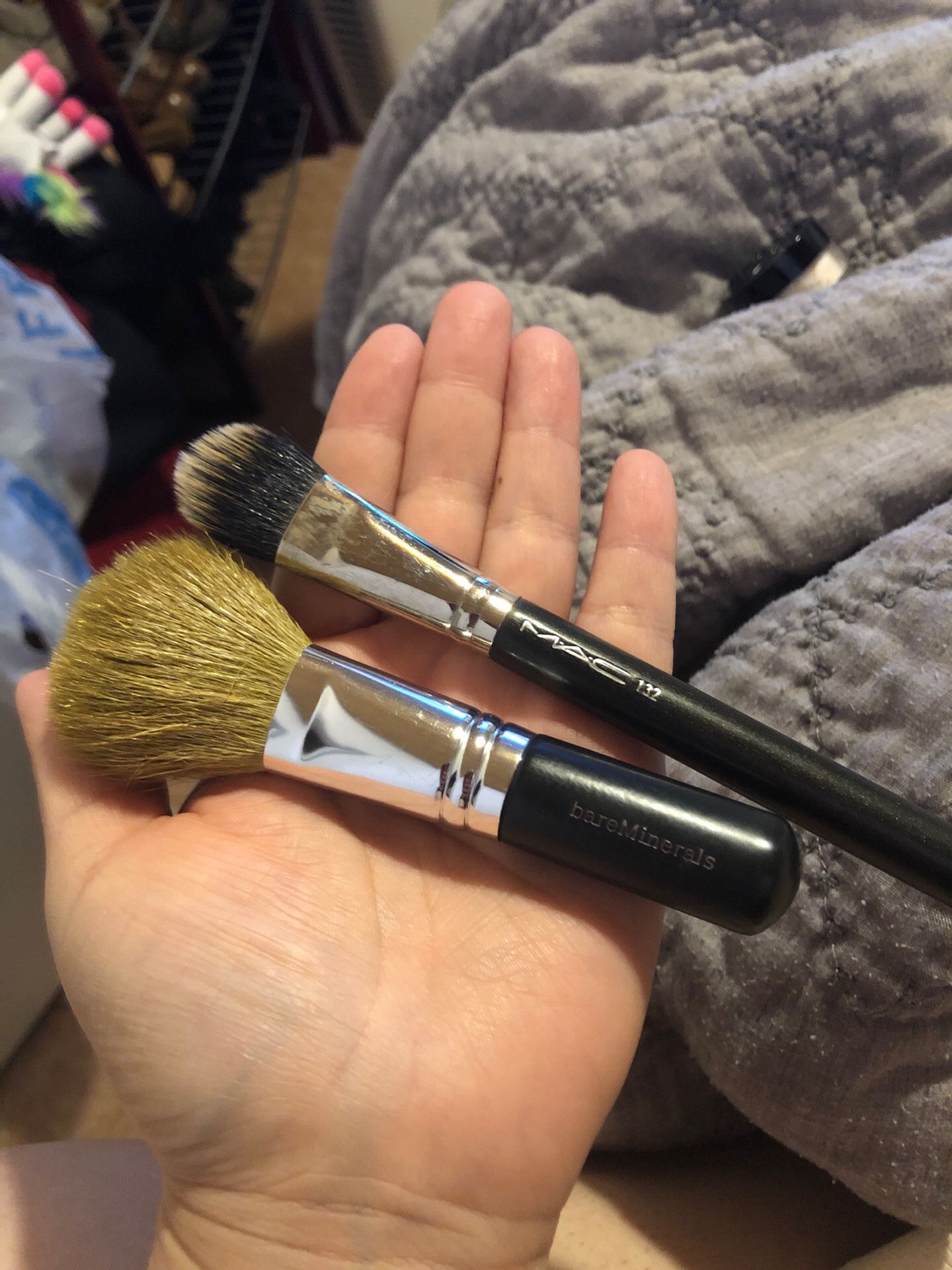 Mac & bare Minerals makeup brushes