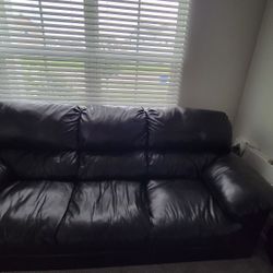 Faux Leather Sofa 