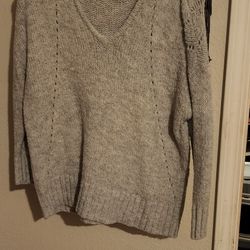 Grey Hooded Womens Sweater