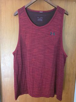 Men's vintage under armor tank top burgundy XL seamless