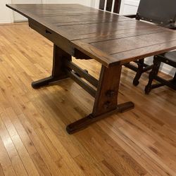Antique Table  And 2 Chairs $500