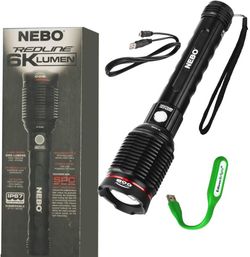 NEBO Redline 6K lumen (6000 lumen) rechargeable high power LED flashlight 6822 with EdisonBright USB