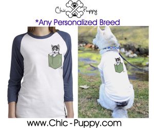HUSKY POCKET *PERSONALIZED - Matching Owner & Dog Apparel