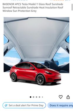 Tesla Model Y Glass Roof Sunshade Sunroof Retractable Sunshade Heat Insulation Roof Window Sun Protection Grey