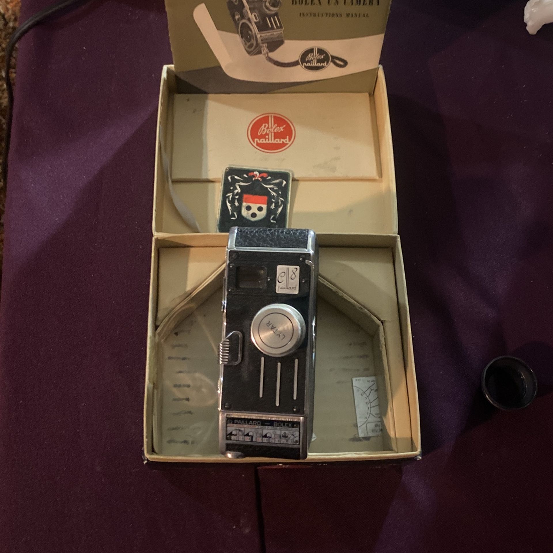 BOLEX PAILLARD  C8  movie camera original box and instruction manual excellent condition