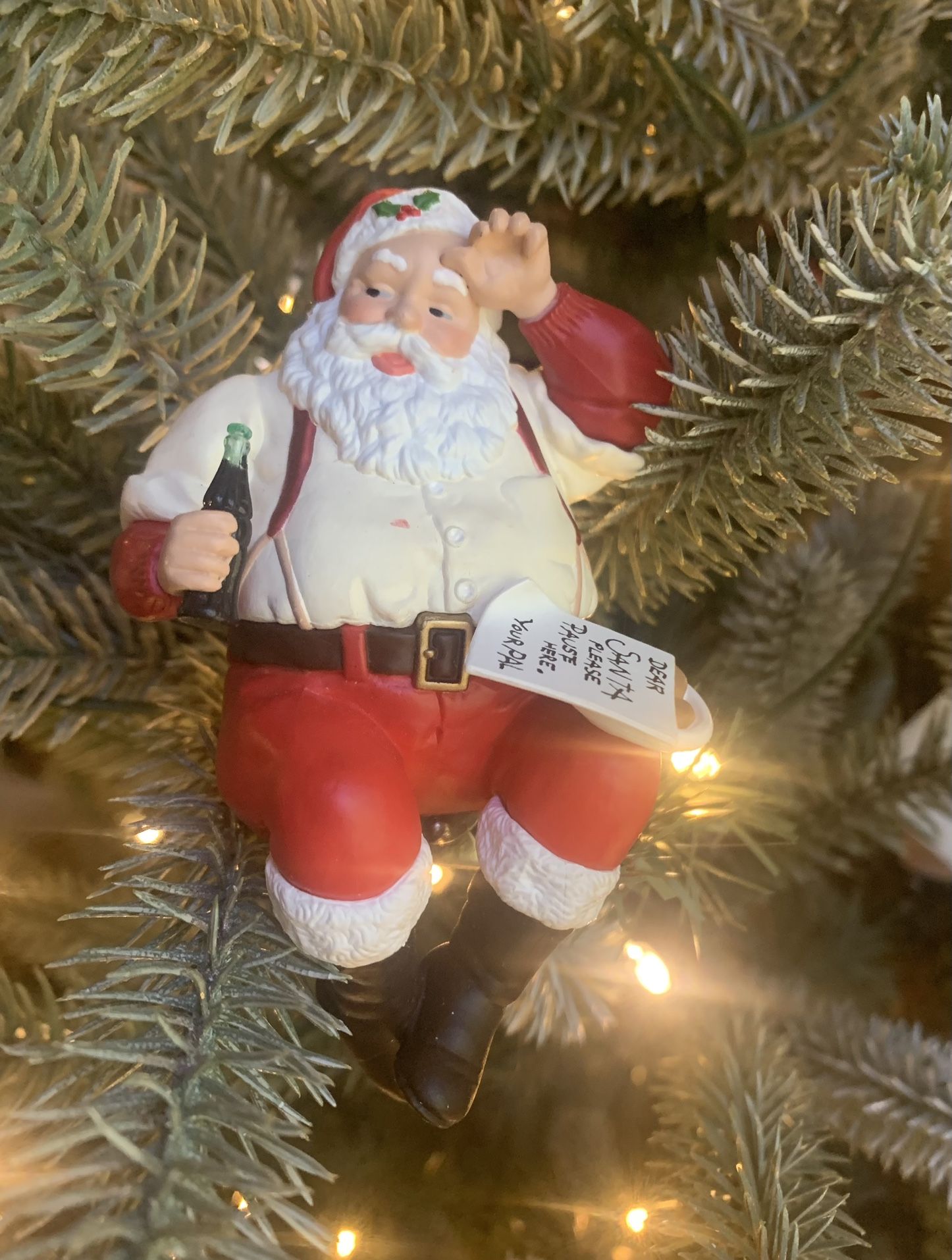 Hallmark 1992 Keepsake Santa Coca Cola Ornament Good Condition