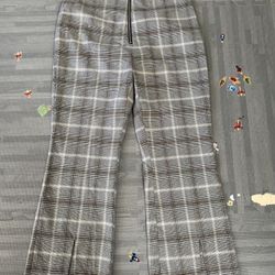 women’s plaid wide leg pant