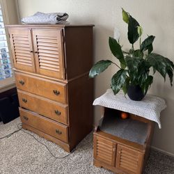 Antique Side Stand And Dresser