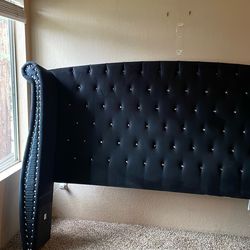 Queen size, black bed frame