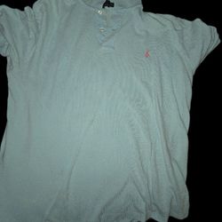 Polo Ralph Lauren Designer Light Blue Collared Dress Mens Shirt
