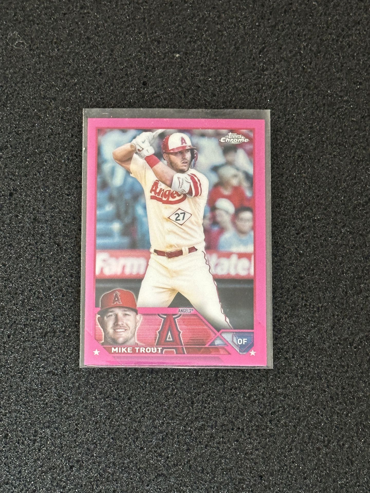 2023 TOPPS CHROME PINK REFRACTOR MIKE TROUT 27