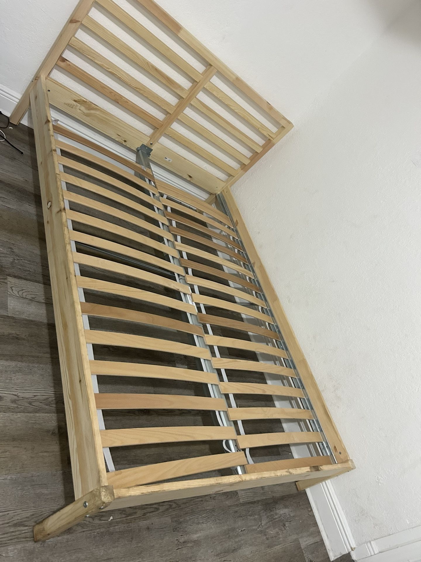 FULL WOODEN IKEA BED FRAME WITH FULL MATRESS INCLUDED