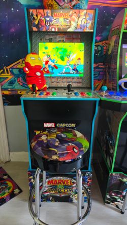 Marvel vs. Capcom Arcade Cabinet with Stool