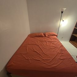 Queen Bed + Bed Frame 