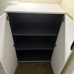 IKEA White Storage Cabinet – 47” Tall, Adjustable Shelves