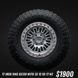 Wheels 17" .KMC 6X139 TIRES 35//12.50//17 MT $1900 ALL 4