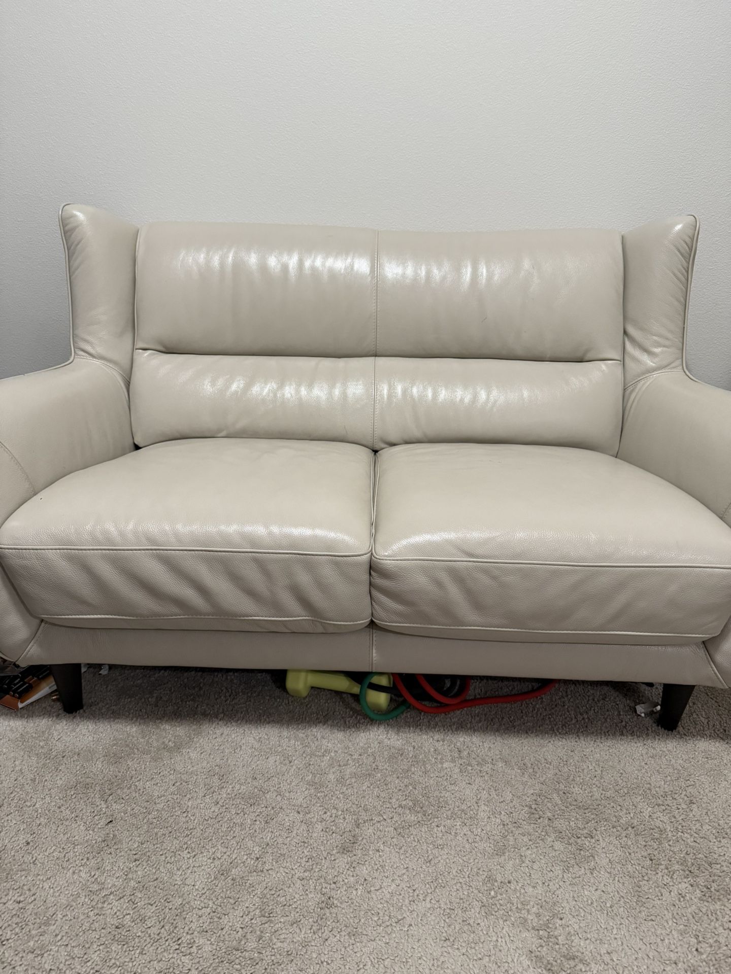 Milton Leather Beige Sofa and Love seat (from Macy’s)