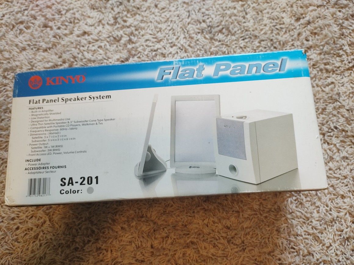 Kinyo Flat Panel Computer Speakers With Subwoofer