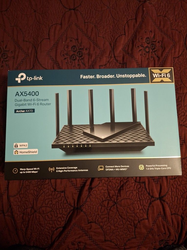 Tp-link Wifi 6 AX5400 new open box