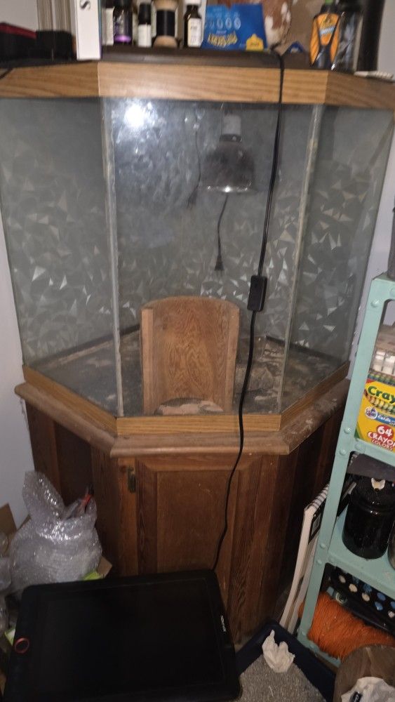 Reptile Tank With Wood Stand