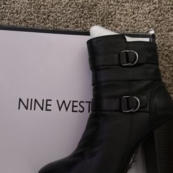 Women's Nine West, Black Leather Boots