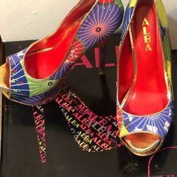 7.5 Heels New /Tacones Nuevos Altos Con Plata Forma7.5
