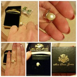 Maui divers 14k gold ring with authentic pearl