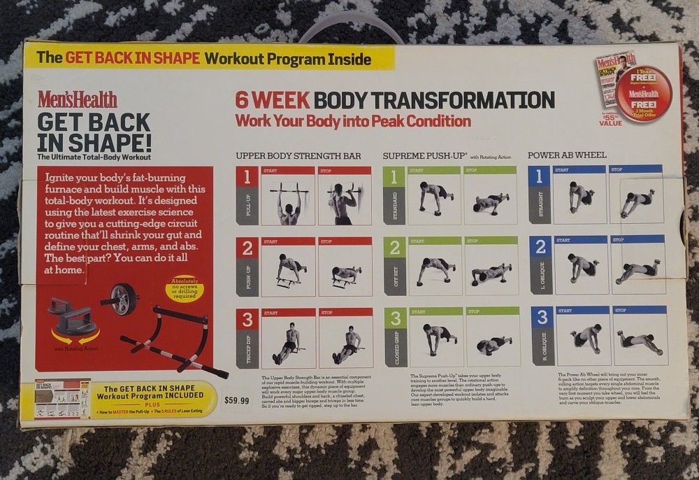 Total Body Workout Equipment (USED) Push Up, Pull Up, Abs