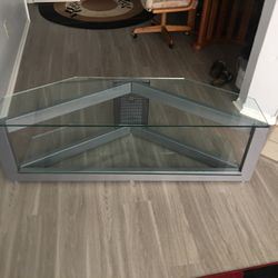 Glass TV stand
