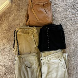 Men’s Khaki Pants And Joggers 30x32