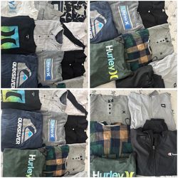 Mint Condition Boy Men’s Small Size 14-16 Dress Shirts Jackets Hoodies Hurley Champs Brands 20pc Back To School 