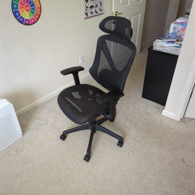 Office Chair With Arm Adjustment & Neck Support 