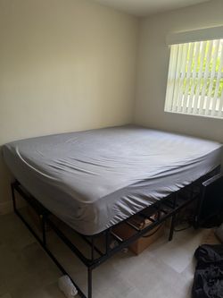 Queen Bed and Metal Frame