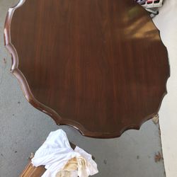 Antique folding pedestal table