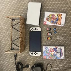 Perfect Working Switch Oled Game And Acsessories Bundle