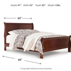 Ashley Furniture Queen Alisdair Queen Sleigh frame + box spring only no mattress