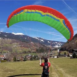 Paragliding Ground Training Wing and Harness
