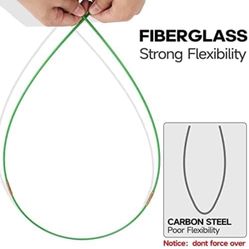 14FT Fiberglass Running Electrical Wire Glow Rods Wire Pulling with 8 Different Attachments, Fish Rods Electrical Kit and Fish Tape Wire Puller