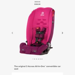 Diono Radian 3R, 3-in-1 Convertible Car Seat, Rear Facing & Forward Facing, 10 Years 1 Car Seat, Slim Fit 3 Across, Pink Blossom KL